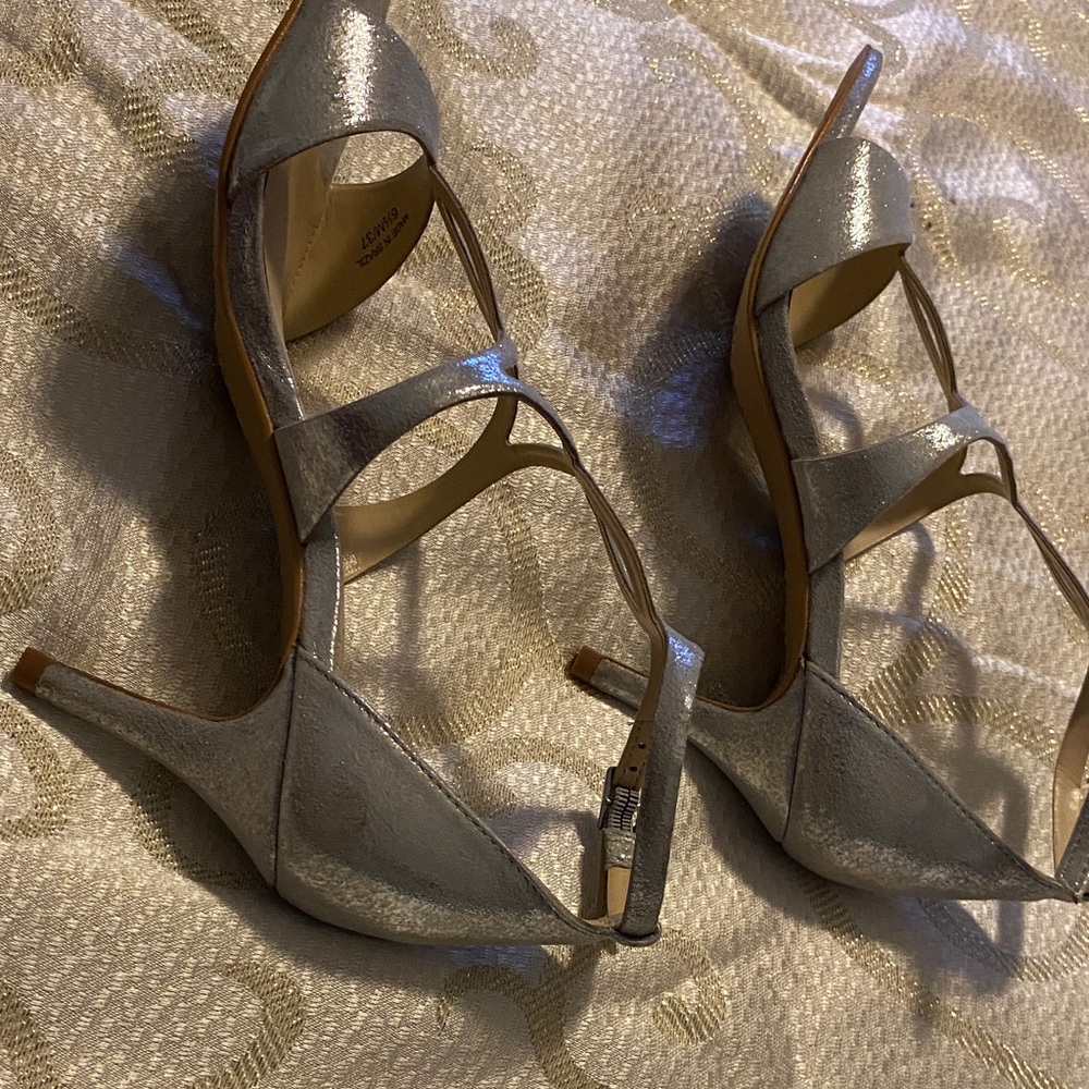 Vince Camuto Shimmering Silver Heels